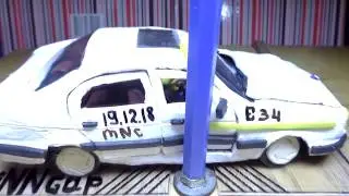 BMW E34 (машина из пластилина), удар о столб.(plasticine machine), blow to the pole Beam NG