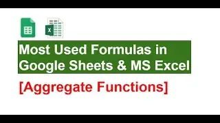 Most Used Functions in Excel or Google Sheets in Hindi|Aggregate Functions in Google Sheets n Excel