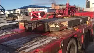 Перевозка огромного гусеничного крана по частям