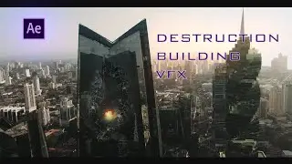 Destruction building effect in After effect | Damage building vfx | VFX tutorial | After effect tut