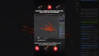🎯Epic Window Explosion VFX | Breakdown utilizing KHAOS Add-on #b3d #blender3d #vfx #3d #aftereffects