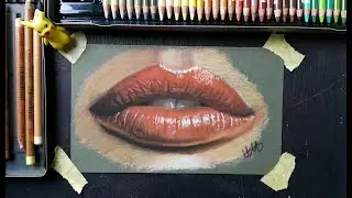 تعليم رسم الشفايف بواقعية بالالوان السوفت باستل