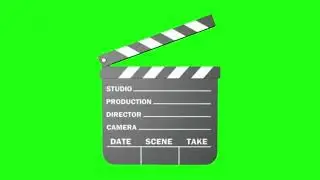 [4K] Clapperboard Animation Green Screen | No Copyright