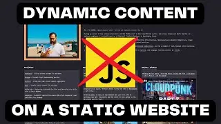 How to Show DYNAMIC Content on a STATIC Website 🤯🤯🤯 🛑 NO JAVASCRIPT REQUIRED! 🛑 | Hugo Tutorial
