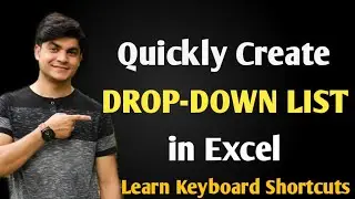 Quickly Create Drop-down List in Excel // Excel Tricks in Hindi 2021