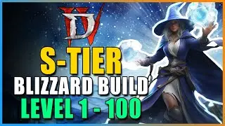 Diablo 4 Season 4 - S-Tier Blizzard Sorcerer Build! DELETE EVERYTHING | 1-100 LEVELING | ALL CONTENT