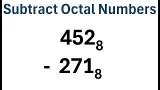 How to Subtract Octal Numbers