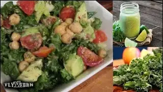 Kale Salad  And Tahini Dressing