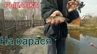 Ловля КАРАСЯ в собственном пруду. Первая рыбалка 2019!