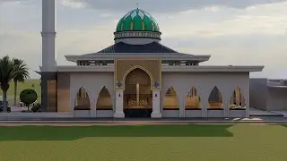DESAIN MASJID AL JAMI' DENGAN LEBAR 10 M DAN PANJANG 15 MDENGAN TAMPILAN SEMI KLASIK TERBUKA