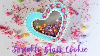 Valentine’s Day Sprinkle Stained Glass Cookie