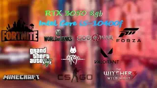 RTX 3050 8gb+i5 10400f+16gb Ram:Test in 10 games 2K Gaming