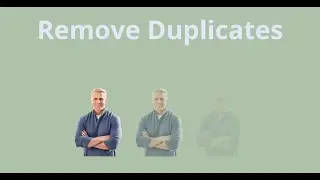 Remove Duplicates: Remove duplicate rows from Excel worksheet