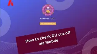 how to check du cut off | DU 3rd Cut Off University of Delhi Admission 