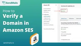 How to verify a domain identity in Amazon SES?