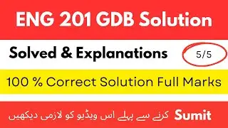 Eng 201 GDB Correct Solution 2025 | Eng 201 gdb solution 2025 |eng201gdb 