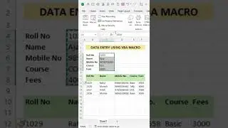 data Entry using VBA micros