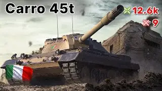 The Ultimate Challenge: Defeating Five Enemies Alone in the Carro 45t Tank |  9 Kills 12,6K Damage