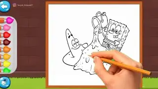Drawing And Coloring For Kids! Digital Painting Spongebob SquarePants