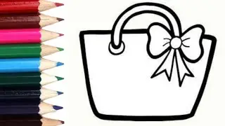 how to draw bag #beautifulbag #viral #easydrawing #stepbystepforkids