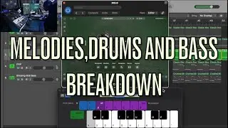 Melodies,drums and bass breakdown