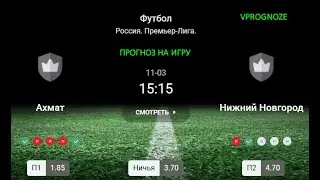 Грозная игра.  Ахмат- Нижний Новгород. Прогноз и ставка на РПЛ. 3 ноября 2024