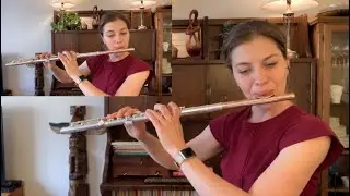 Flute Lesson: Gariboldi Flute Duet no.4 - Playing Flute with Kaili