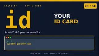 Linux Commands #23 - id — Read Your Linux Identity (UID, GID, Groups Explained)