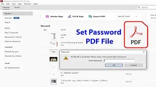 How to Set a Password in a PDF file | How to Password Protect a PDF file For Free