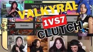 Valkyrae 1vs7 Clutch After Pokimane was Caught 4K on Cams NEW AMONG US MAP The Fungle ft Sykkuno