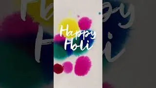 Happy Holi | Watercolor | YouTube Shorts