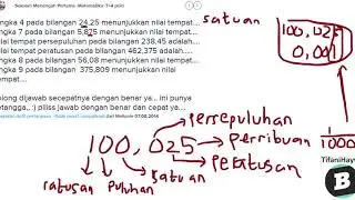 Angka 4 pada bilangan 24,25 menunjukkan nilai tempat.