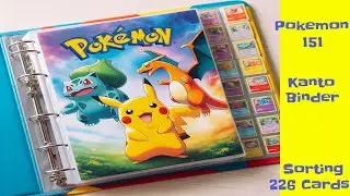 Sorting 226 Pokémon 151 Cards Into The Kanto Binder