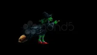 Witch With Matte. Stock Footage