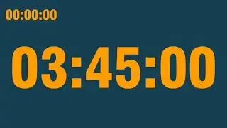 3 hour 45 minute timer (with end alarm, time elapsed and progress bar)
