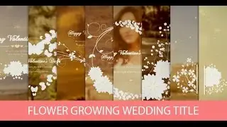 Free After Effects Template - Flower Growing Wedding Title
