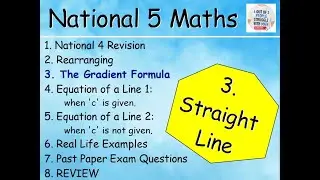 3.3 Straight Line 3 : The Gradient Formula – National 5 Maths Lessons @MrThomasMaths (Nat 5 / N5)
