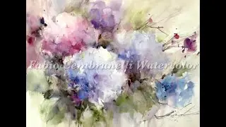 巴西水彩畫家：Fabio Cembranelli -- Hydrangeas