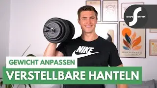 Verstellbare Kurzhantel ⇒ ideal fürs Home Gym ⇒ Gewicht einfach anpassen