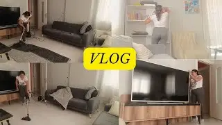 Vlog Salon Temizliği /Hall Cleaning Day /Motivasyon Temizliği 