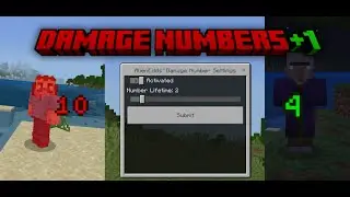 Damage Numbers Showcase | Damage Indicator addon for MCPE/MCBE