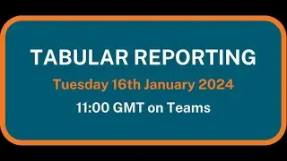 Ometis Webinar - Tabular Reporting