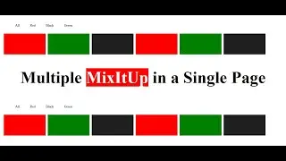 Add Multiple MixItUp in a single HTML or PHP page || mixItUp Filter || 2020