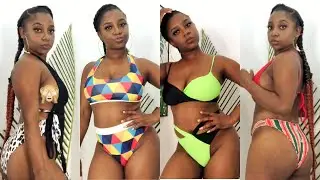 SHEIN SWIMSUIT TRY ON HAUL| Ebony Bikini Haul #ebonywomen #shein