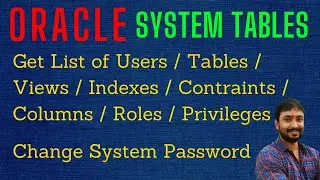 Important Oracle System Tables  | SQL Tutorial for Beginners in Hindi