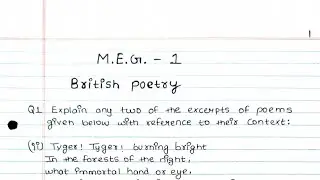 MEG 01 solved assignment 2023-2024 |  MEG 01 solved handwritten assignment 2023-2024 | MEG | ignou