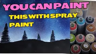 Starry night spray paint art tutorial for beginners