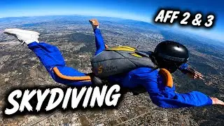 Come Skydiving With Me! AFF Levels 2 & 3 - VLOG