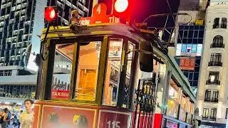 Taksim Istiklal Tram🚋 Ride(Taksim-Tünel Nostalgia Tramway) | Taksim Square | ISTANBUL - TURKEY 🇹🇷