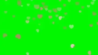 Hearts Falling Green Screen | Free